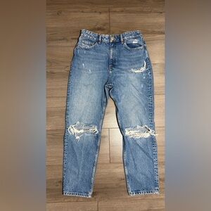 Zara Light Blue Distressed Jeans